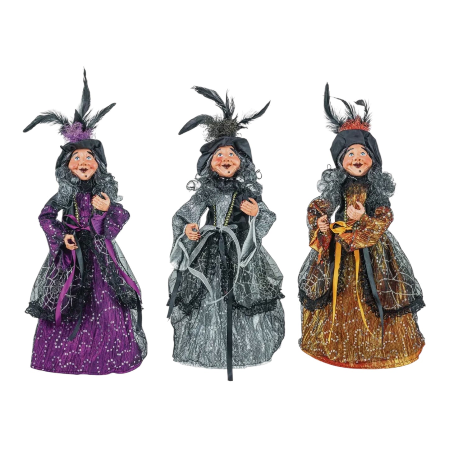 Large and Colorful Spooky Standing Witches