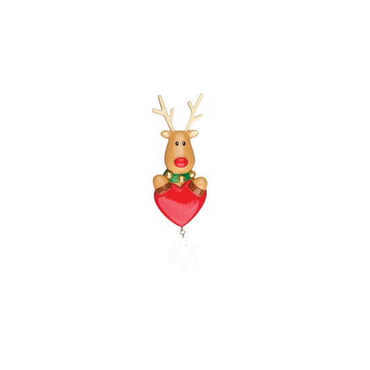 PERSONALIZED Red Nosed Reindeer Christmas Ornament
